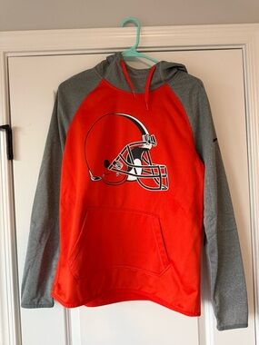 Women’s Cleveland Browns Orange & Gray Hooded Pullover